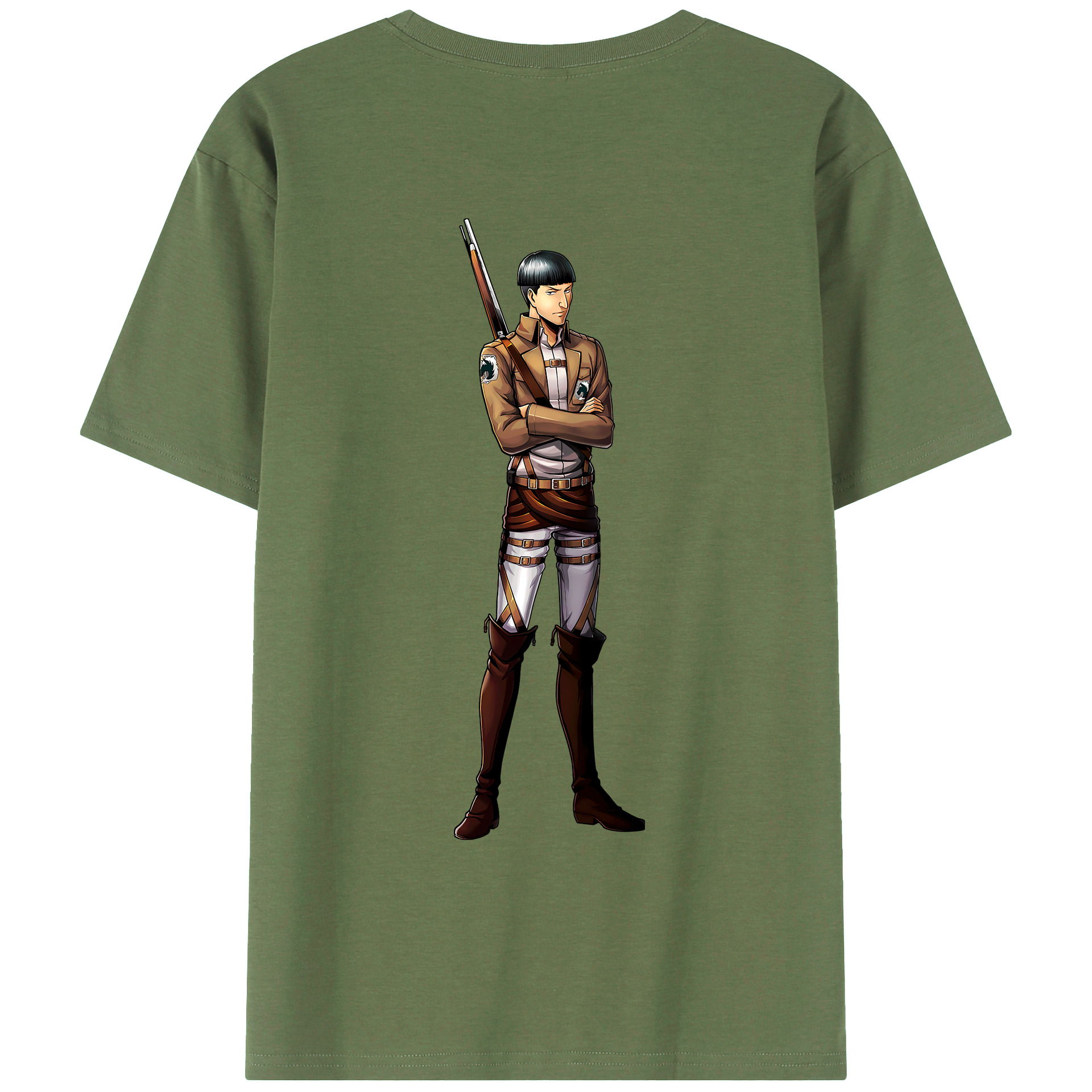（画像用） 進撃の巨人 Attack on Titan 綿100％ メンズ半袖Tシャツ（バックプリント） 通気性
